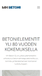 Mobile Screenshot of mh-betoni.fi